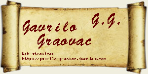 Gavrilo Graovac vizit kartica